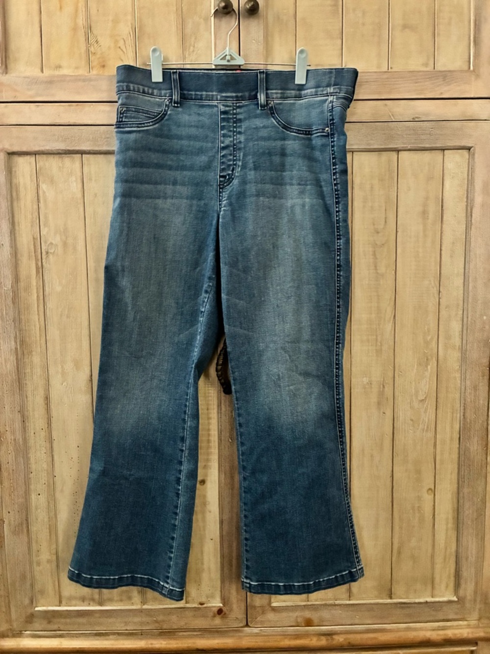 SPANX Dark Wash Blue Denim Jeggings - Slim Stretch Fit